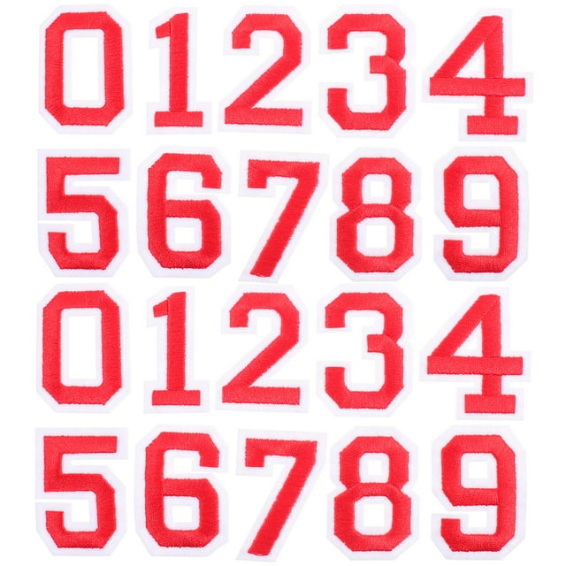 2 Sets of Self Adhesive Numbers Sticker T-Shirt Numbers Stickers Football Sports Shirt Numbers Stickers