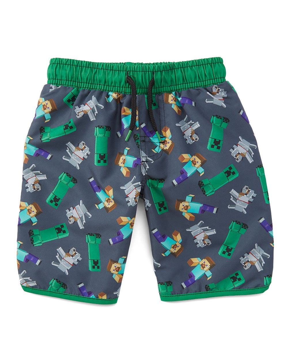 Boys minecraft swim trunks Clearance