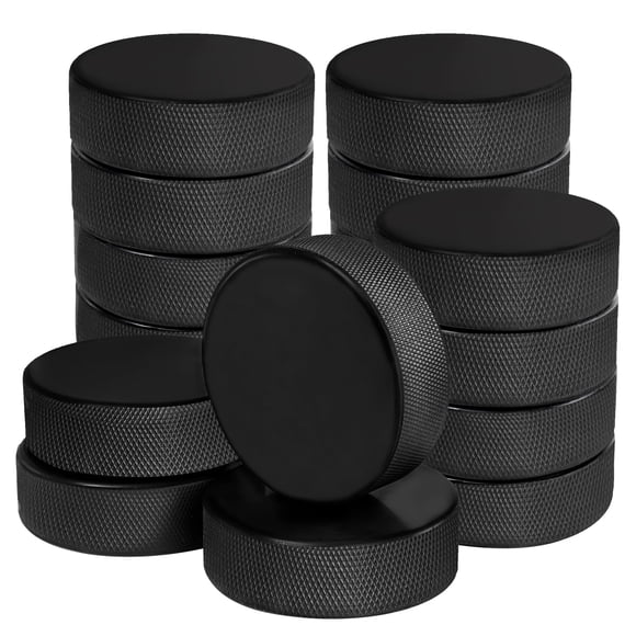 Pack de 18 discos de hockey sobre hielo Faswin con 3 bolsas de malla reutilizables