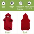 thumbnail image 4 of Warm Hooded Dog Sweatshirt Hooded Pet Winter Clothes Coat Red XXL, 4 of 7