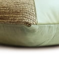 thumbnail image 2 of Decorative Mint Green 12"x16" (30x40 cm) Lumbar Pillow Cover, Faux Leather & Jute Textured Jute Oblong Pillow, Patchwork Pattern Modern Style - Rhiannon Mint, 2 of 3