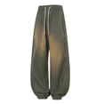 thumbnail image 5 of Afuyipoi Mens Jogger Pants Drawstring Elastic Waist Cuffed Ankle Casual Trousers Army Green Size L, 5 of 10
