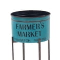 thumbnail image 6 of DecMode 22", 25", 28"H Farmer's Market Multi Colored Metal Planter with Removable X-Stands (3 Count), 6 of 23