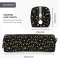 thumbnail image 3 of Yiaed Gold Dog Paw Print Leather Pencil Case - Leather Pen Pencil Holder - Elegant & Practical Pencil Pouch for Work & Office, 3 of 7