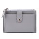 thumbnail image 1 of Cartera de cuero PU con tarjetero multiranura de color sólido a la moda para mujer de 3 piezas (gris), 1 of 9