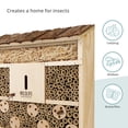 thumbnail image 4 of Wildlife Friend I Bee Hotel Insect Hotel - 29.5 x 28 x 10 cm - untreated, Solid Wood bee House for Bees, Ladybugs & lacewings - Hanging Insect House & Nesting aid, 4 of 6