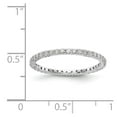 thumbnail image 5 of 14K White Gold Ring Band Eternity Diamond Round Polished Shared Prong 1 2ct , Size 6, 5 of 5