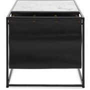 ClickDecor Wilson Magazine Storage End Table Marble Print