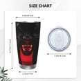 thumbnail image 4 of Easygdp Black Panther Red Background 20oz Stainless Steel Vacuum Insulated Double Wall Travel Tumbler, Durable Insulated Coffee Mug with Spillproof Lid-Straw Two-piece Set, 4 of 8