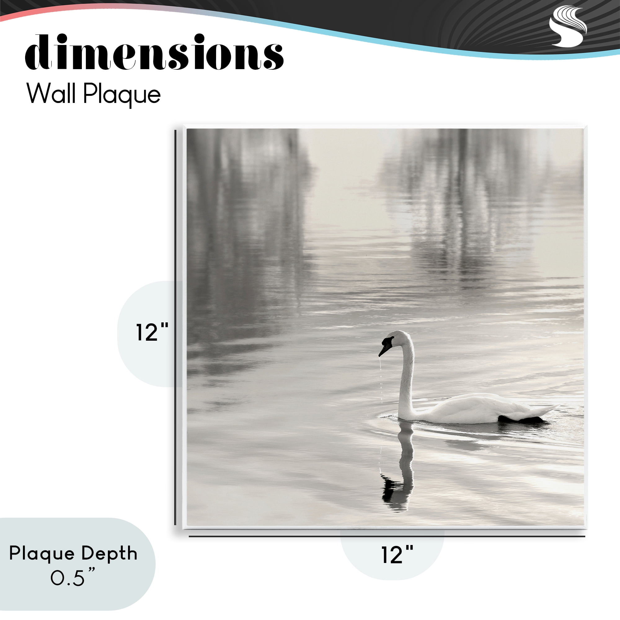 Stupell Industries Morning Sunlit Swan Wall Plaque Art, design by Nicholas Bell