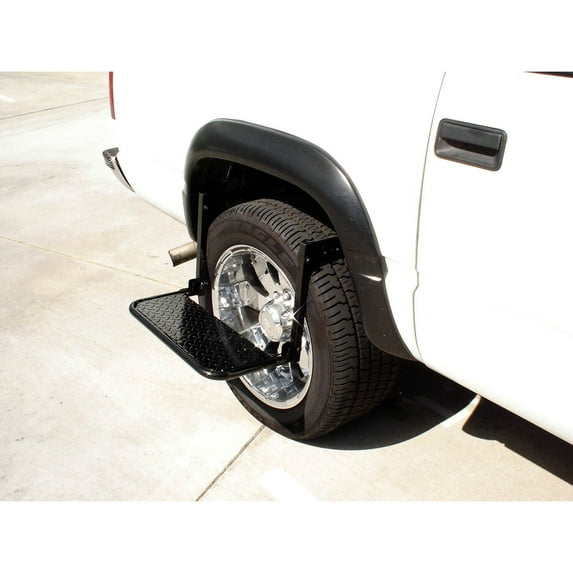 Stoneman Sports UL5A Sparehand Steel Adjustable Wheel Step for Trucks Vans and SUVs, Black Finish