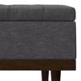 thumbnail image 6 of Simpli Home Mariah 36 inch Wide Contemporary Rectangle Lift&nbsp;Top Table Storage Ottoman in Slate Grey Polyester Linen, 6 of 15