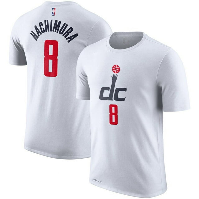 T-Shirt en Coton de Performance NBA Basketball Washington Wizards Statement Edition avec Nom et Numéro