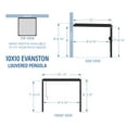 thumbnail image 3 of Backyard Discovery Evanston 10'x10' Steel Wall-Mounted Louvered Pergola, Adjustable Roof, 3 of 12