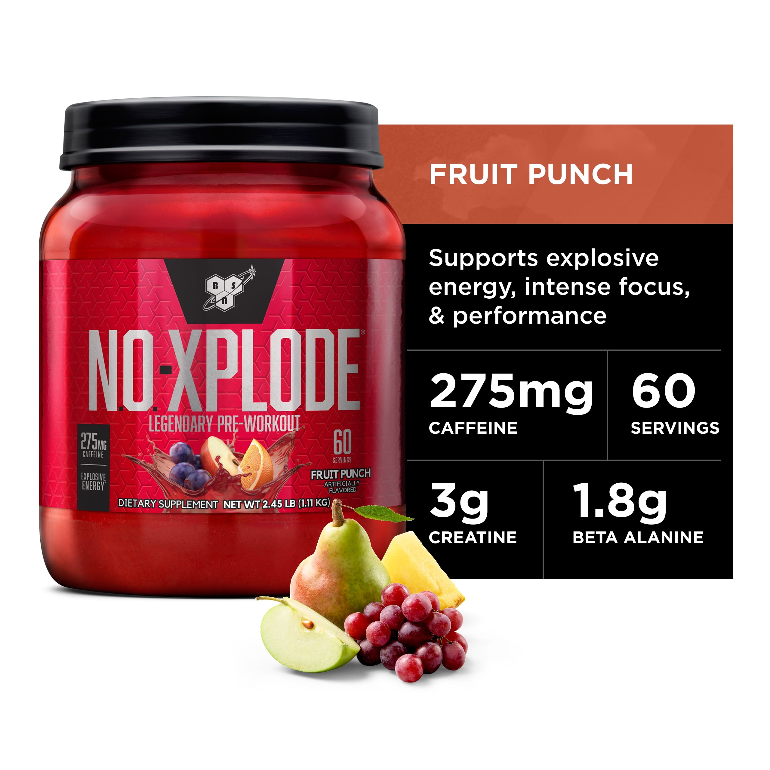 Free Shipping! BSN N.O. Xplode Nitric Oxide Booster Pre Workout