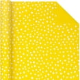 thumbnail image 3 of CozyNestFinds Reversible Wrapping Paper - Mini Roll - 17 Inch X 33 Feet - Yellow and Delicate Polka Dots Design for Birthday, Holiday, Wedding, Baby Shower, 3 of 15