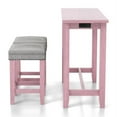 thumbnail image 3 of Bowery Hill Transitional Wood 3-Piece Counter Height Pub Set in Antique Pink, 3 of 6