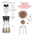 thumbnail image 2 of 2pz Pimientero Saleros De Vidrio Grano Especias Cocina Xtellar negro, 2 of 3