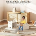 thumbnail image 2 of Weaning Table and Chair Set, Toddler Table and Chair Set, Furniture for Kids 1-3 Year Old, Kids Table and Chair Set for Reading White, 2 of 18