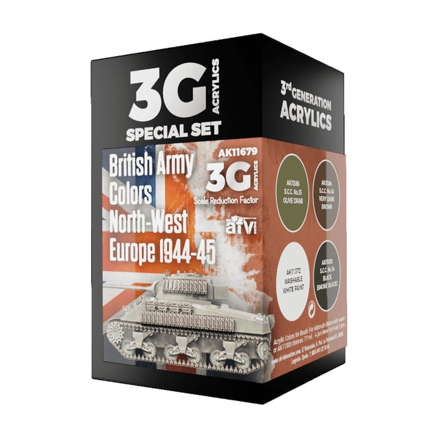 AK Interactive 3G British Army Colors North-West Europe 1944-45 New