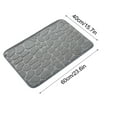 thumbnail image 3 of yutyrds Memory Foam Cobblestone Bath Mat, Super Water Absorbent Bathroom Rugs, Non-Slip, Soft and Comfortable, for Bathroom Floor Tub, 60*40cm, 3 of 9