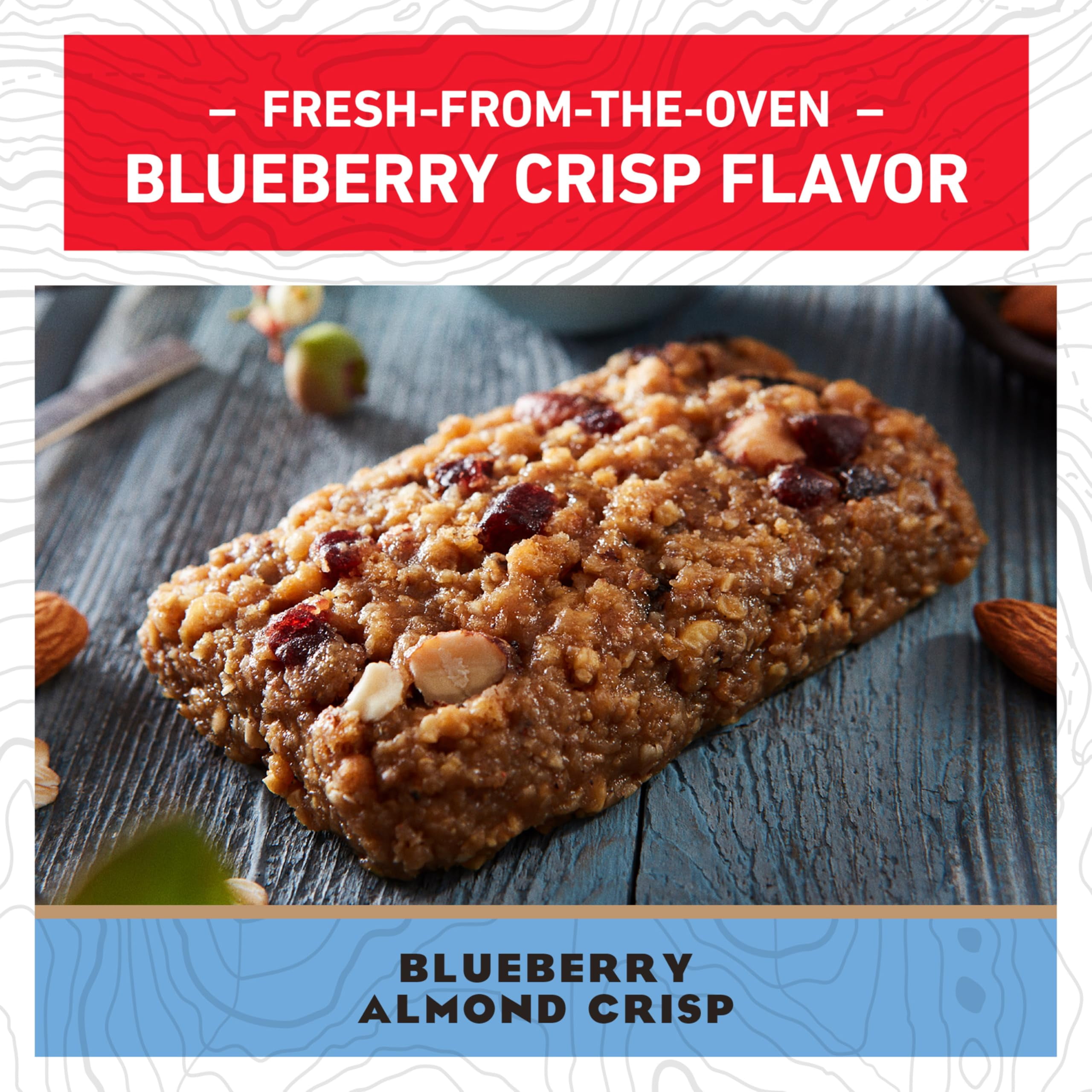 Pack of 2 - Clif Bar - Blueberry Almond Crisp - Made With Organic Oats - Energy Bars - Non-Gmo - Plant Based Protein Bars (10 Pack)