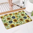 thumbnail image 4 of Yellow Sunflower Seed Leaf Pattern Bathroom Rugs Mat,Non Slip Microfiber Bathroom Rug,Rubber Backing,Soft Bathroom Mats for Bathroom Floor,Tub and Shower,17x27in(43x68cm), 4 of 5