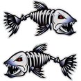 thumbnail image 1 of 2Pcs Bonfish Sticker Bass Boat Carpet Fish Skull Piranha Fish Sticker for Canoe Truck Rv 9.8"x5", 1 of 3