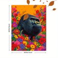 thumbnail image 3 of Gorilla in Florals Canvas Print, Wildlife Wall Art for Living Room Bedroom Office Hotel Cafe Apartment Home Decor, 3 of 8