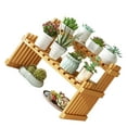 thumbnail image 1 of Desktop Flower Rack,Table Top Bamboo Plant Desktop Flower Shelf Desk Flower Pot Holder High Capacity, 1 of 6