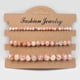 thumbnail image 3 of 3pcs/set Colorful Natural Stone Beads Bracelets - Stretchable Bangle Jewelry Gift for Women, 3 of 4