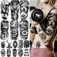 thumbnail image 3 of Tatuajes temporales JEEFONNA, 72 hojas para hombres, mujeres y adultos, 3 of 7