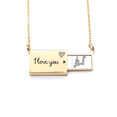 thumbnail image 1 of Meditation Sitting Posture Sculpture Letter Envelope Necklace Pendant Jewelry, 1 of 3
