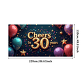 thumbnail image 5 of LUUFILx Cheers 30 Years Anniversary Backdrop Birthday Party Celebration Banner Decorations Event Supplies Balloon Props Photography Background, 5 of 8