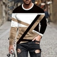 thumbnail image 2 of UVEASISHA T-Shirts à Manches Longues pour Hommes Mode Imprimé Géométrique Col Rond Ajusté Décontracté Musculation Grandes Tailles Mode Urbaine Cool Tops Soldes Aujourd'hui, 2 of 5
