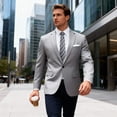 thumbnail image 5 of Cloudstyle Men's Slim Fit One Button Solid Suit Blazer Jacket Casual Party Sport Coat, 5 of 12