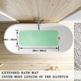 thumbnail image 5 of Bathtub and Shower Mats, Extra Long Non-Slip Bath Tub Mat 39 x 16 Inch, Machine Washable BathMat with Suction Cups & Drain Holes for Bathroom Floor, Clear Pale, 5 of 7