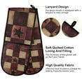 thumbnail image 2 of Yayeee Double Oven Mitt Kitchen Heat Resistant Baking 35" x7" Quilted Glove, Star Spangled Squares, 2 of 6