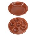 thumbnail image 4 of Tineasur Ceramic Escargot Baking Dish Red 6-Hole for Storage Use 2Pcs, 4 of 6