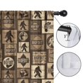 thumbnail image 4 of Blackout Kids Curtains,Bigfoot and Paw Print Brown Pattern Children's Insulated Curtains Set Of 2,Bedroom Essentials,Toddler Room Decor 52"x63", 4 of 5