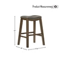 thumbnail image 3 of OakvillePark Eustis Saddle Seat Pub Height Barstool, Gray, 3 of 4