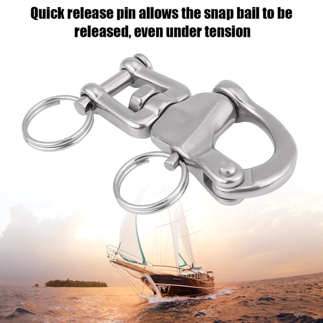 Swivel Snap Shackle, Swivel Shackle Bail Rigging Jaw Swivel Snap Shackle, Quick Release For Spinnaker Halyard Halyard Sailboat