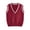 01 Wine, variant on Boys and Girls Cable Diamond Sleeveless Vest, V Neck Contrast Strip Edge Knitted Gilet, Light Blue, School Daily Layering Party Top