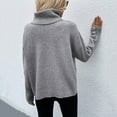 thumbnail image 4 of Vedolay Sweaters for Women Trendy Women's Oversized Casual Crew Neck Long Sleeve Lightweight Knit Sweater,Gray XL, 4 of 5