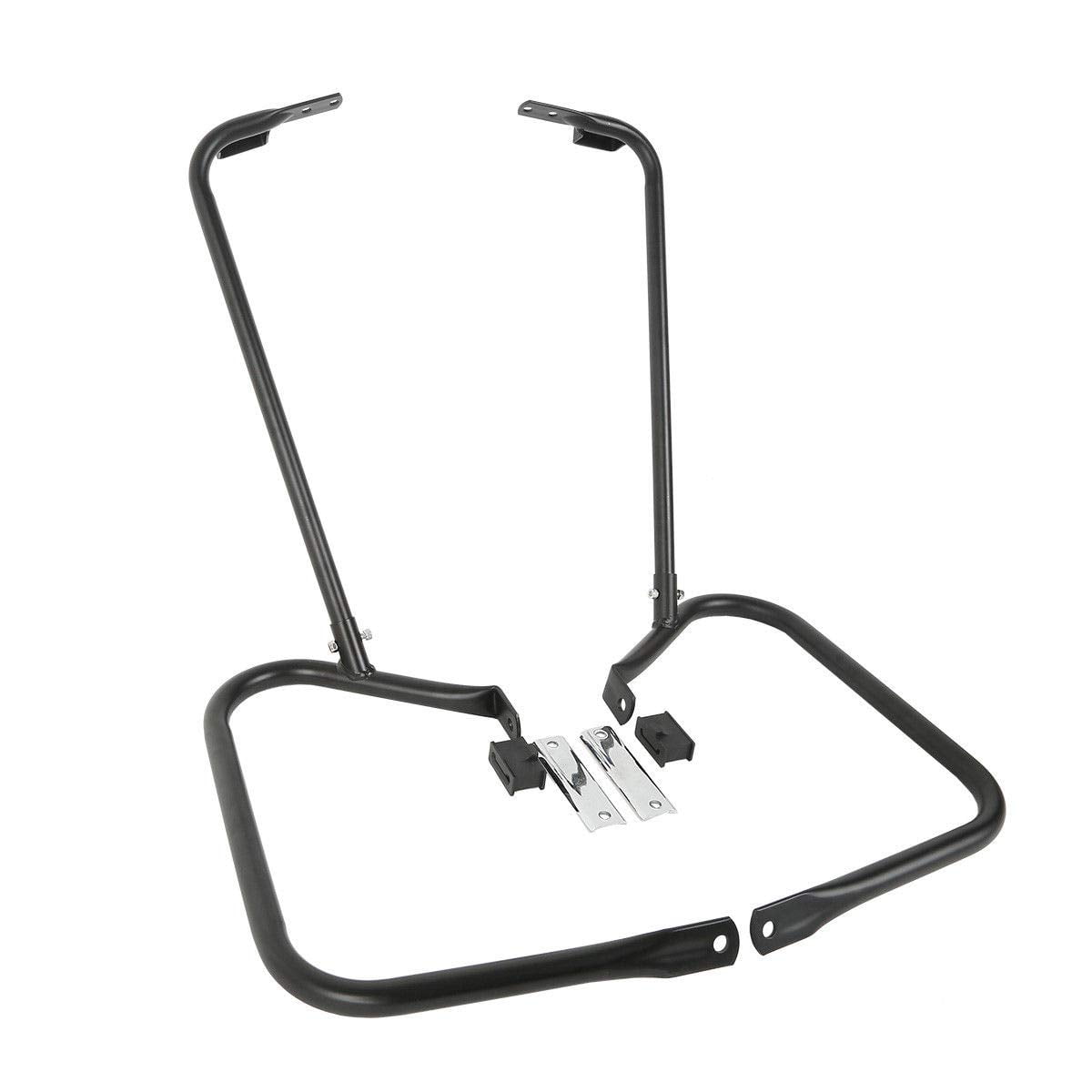 TCMT Black Saddlebag Saddle bag Guard Rail Fits For Harley Touring Road