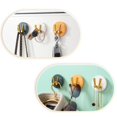 thumbnail image 4 of Soporte de plástico para cepillos de dientes, para maquinilla de afeitar, estante de almacenamiento para cepillos de dientes, colgador montado en la pared, organizador de baño, accesorios, amarillo, 4 of 5