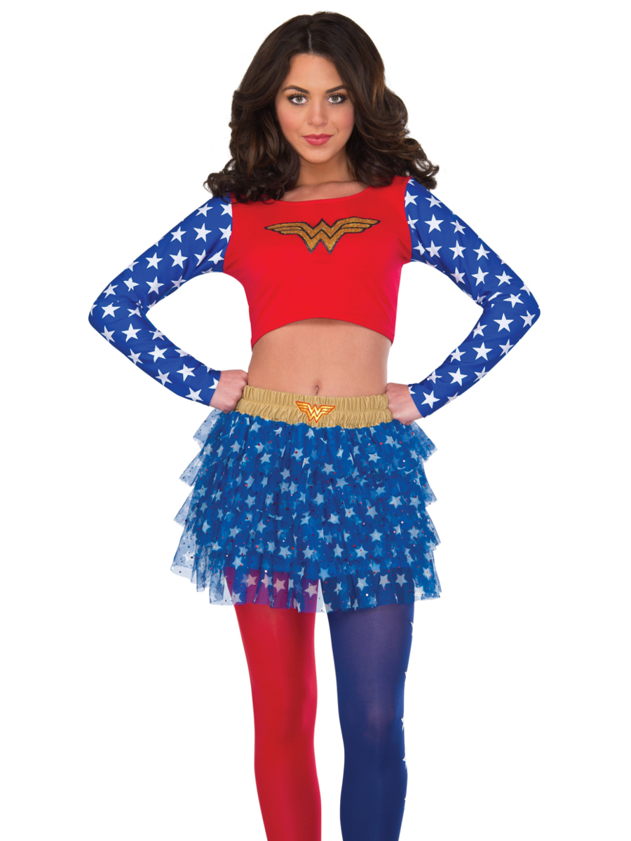 Rubie's Adult's Womens Classic DC Comics Wonder Woman Crop Top Shirt