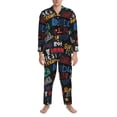 thumbnail image 3 of Salouo Basketball Print Button-Front Long Sleeve Pajama Set for Men, Soft 2Pjs Men's Long Sleeve Sleepwear-X-Large, 3 of 7