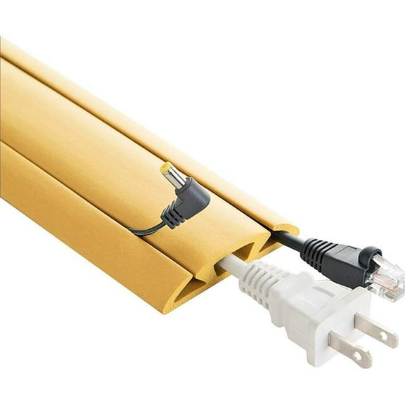 Electriduct CC-RI-CP-5-TN 5 ft. UT Wire UTW-CP501-BG Neoprene 3-Channel Cord Protector & Concealer with Tape - Tan