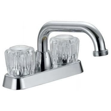 LDR 013 5200CP Acrylic 2-Handle & Chrome Laundry Tub Faucet